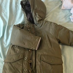 GAP BOY'S GREEN DESERT CACTUS COLD CONTROL MAX DOWN PARKA JACKET